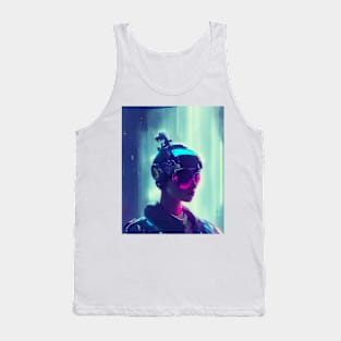 Cyberpunk pilot girl Tank Top